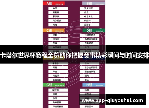 卡塔尔世界杯赛程全览助你把握赛事精彩瞬间与时间安排